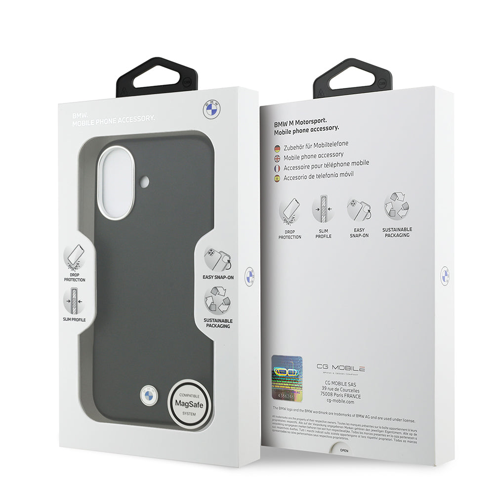 Apple iPhone 17 Kılıf BMW Orjinal Lisanslı M-safe Şarj Özellikli Metal Logolu Tam Kaplama Deri Kapak