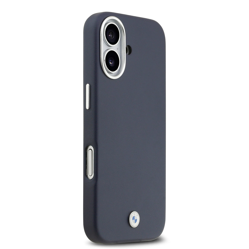 Apple iPhone 17 Kılıf BMW Orjinal Lisanslı M-safe Şarj Özellikli Metal Logolu Tam Kaplama Deri Kapak