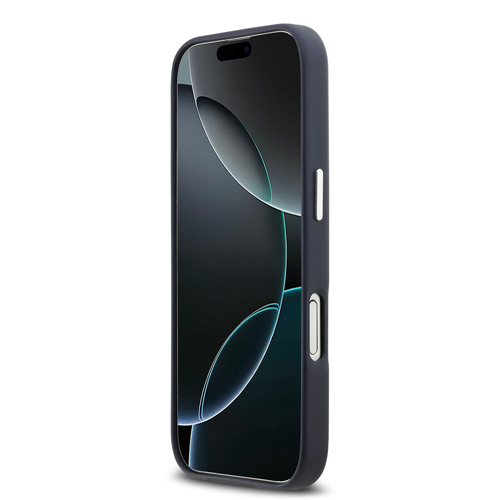 Apple iPhone 17 Kılıf BMW Orjinal Lisanslı M-safe Şarj Özellikli Metal Logolu Tam Kaplama Deri Kapak