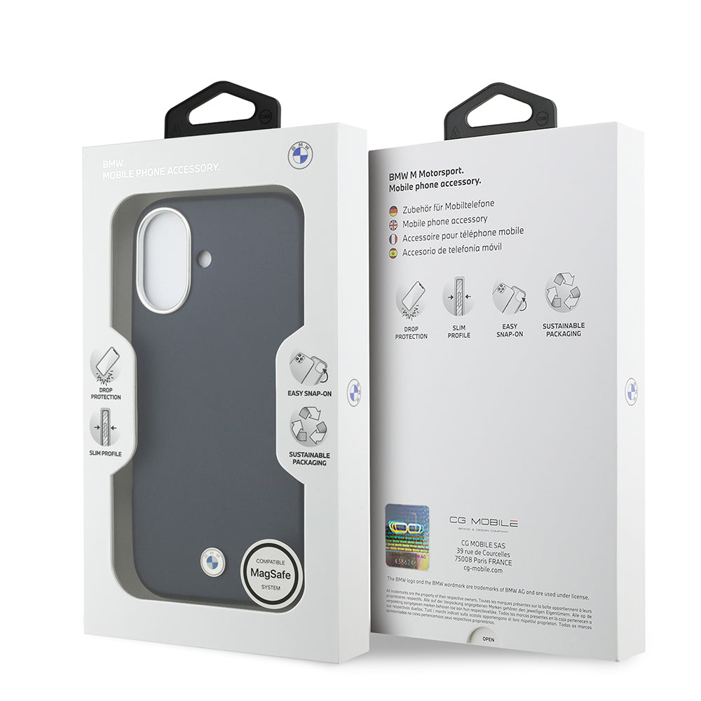 Apple iPhone 17 Kılıf BMW Orjinal Lisanslı M-safe Şarj Özellikli Metal Logolu Tam Kaplama Deri Kapak