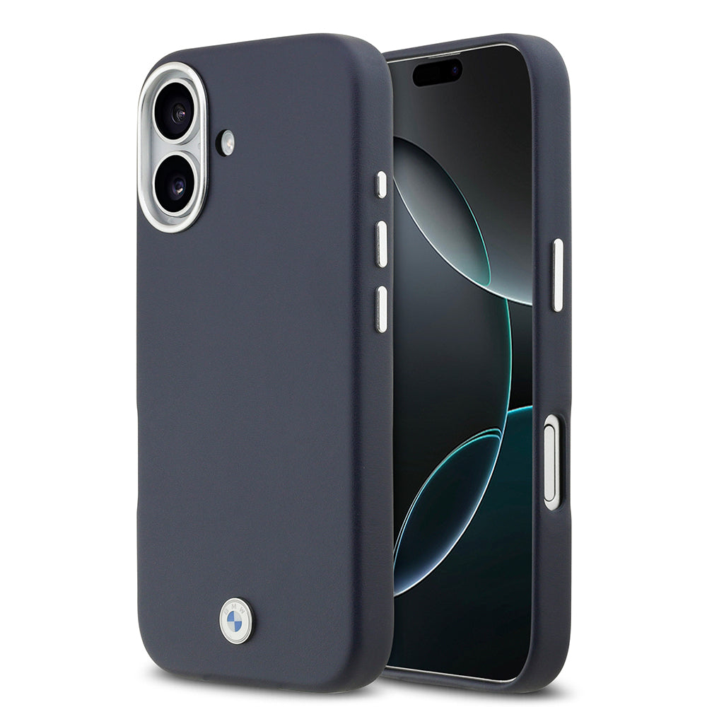 Apple iPhone 17 Kılıf BMW Orjinal Lisanslı M-safe Şarj Özellikli Metal Logolu Tam Kaplama Deri Kapak