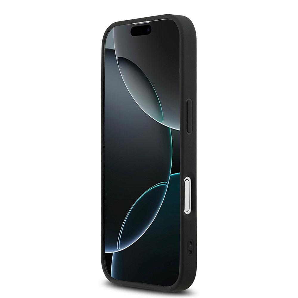 Apple iPhone 17 Kılıf DKNY Orjinal Lisanslı M-safe Şarj Özellikli 3D Yazılı Grid Pattern Kapak