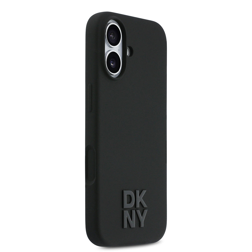 Apple iPhone 17 Kılıf DKNY Orjinal Lisanslı M-safe Şarj Özellikli Metal Logolu Silikon Kapak