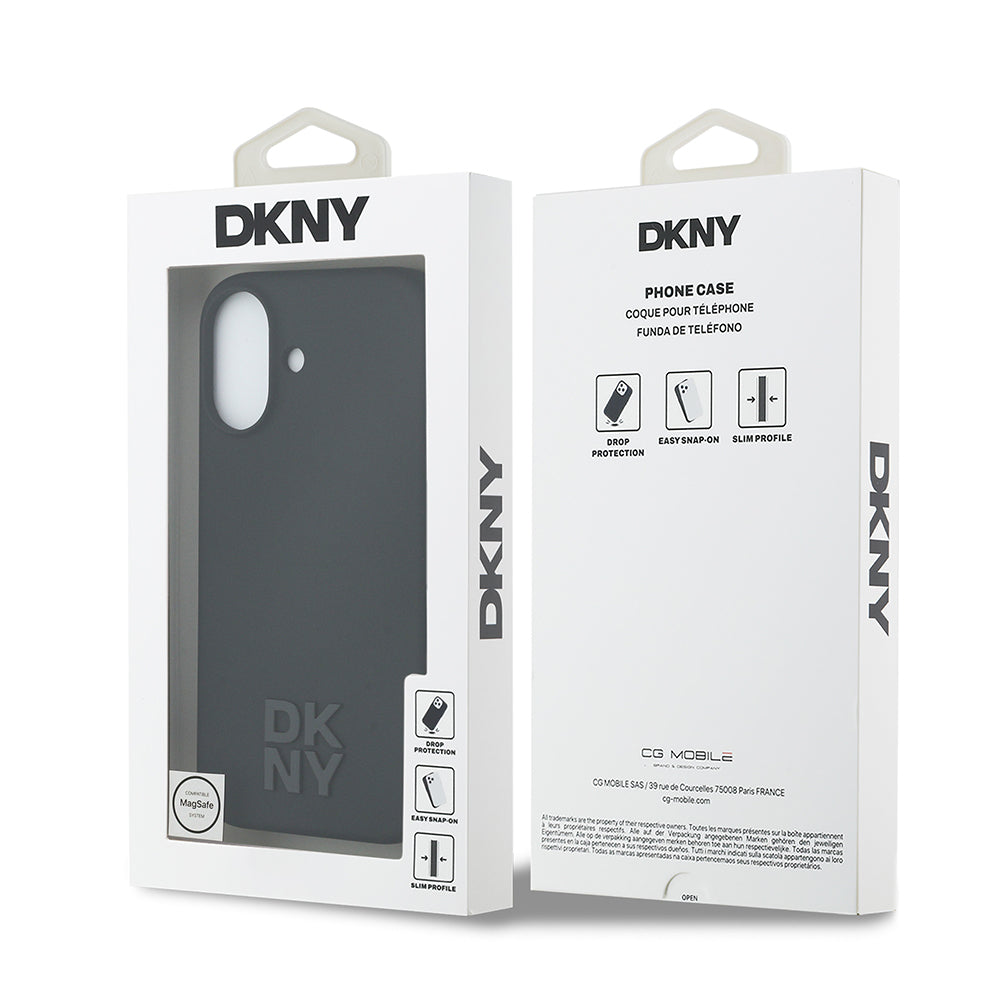 Apple iPhone 17 Kılıf DKNY Orjinal Lisanslı M-safe Şarj Özellikli Metal Logolu Silikon Kapak