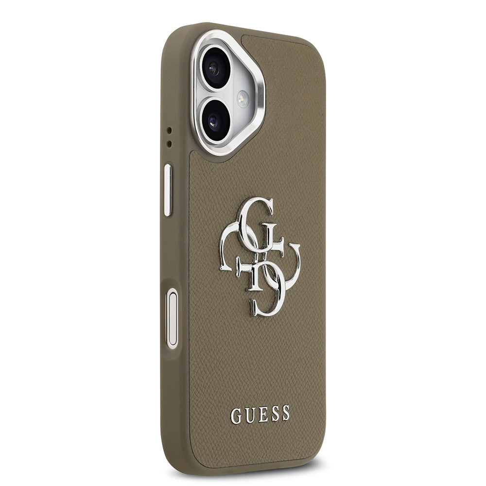 Apple iPhone 17 Kılıf Guess Orjinal Lisanslı Grained 4G Metal Büyük Logolu Kapak