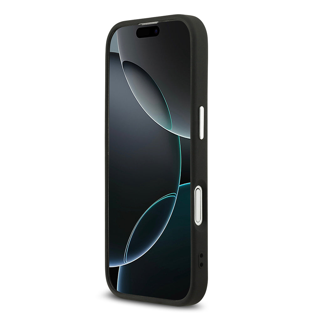 Apple iPhone 17 Kılıf Guess Orjinal Lisanslı Gümüş Metal Kamera Çerçeveli 4G Desenli Metal Büyük 4G ve Yazı Logolu Kapak