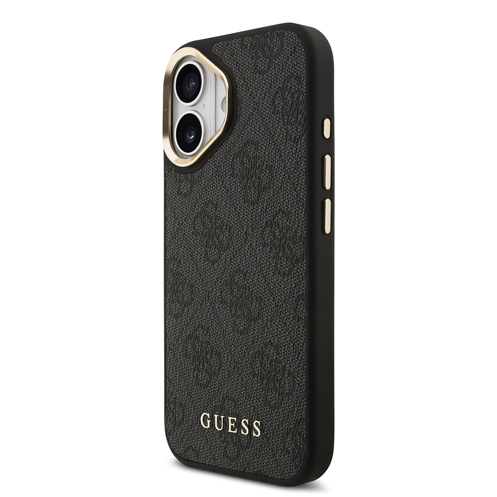 Apple iPhone 17 Kılıf Guess Orjinal Lisanslı M-safe Şarj Özellikli 4G Metal Büyük Logolu Kartlıklı Kapak