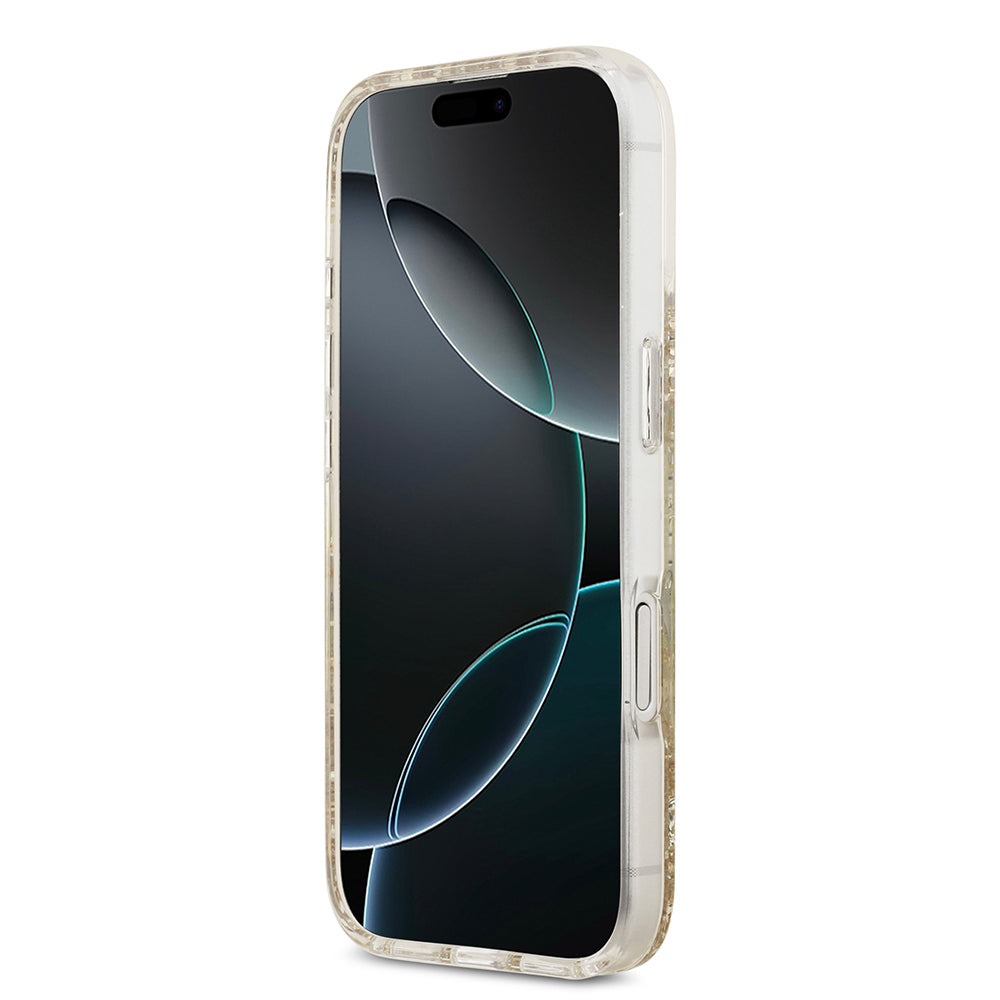 Apple iPhone 17 Kılıf Guess Orjinal Lisanslı M-safe Şarj Özellikli Transparan Resin Bottom Kapak