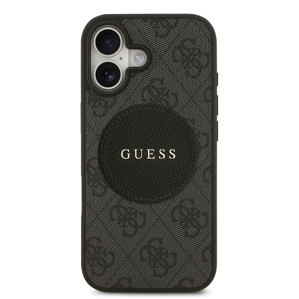 Apple iPhone 17 Kılıf Guess Orjinal Lisanslı M-safe Şarj Özellikli Yazı Logolu Circle Classic Kapak