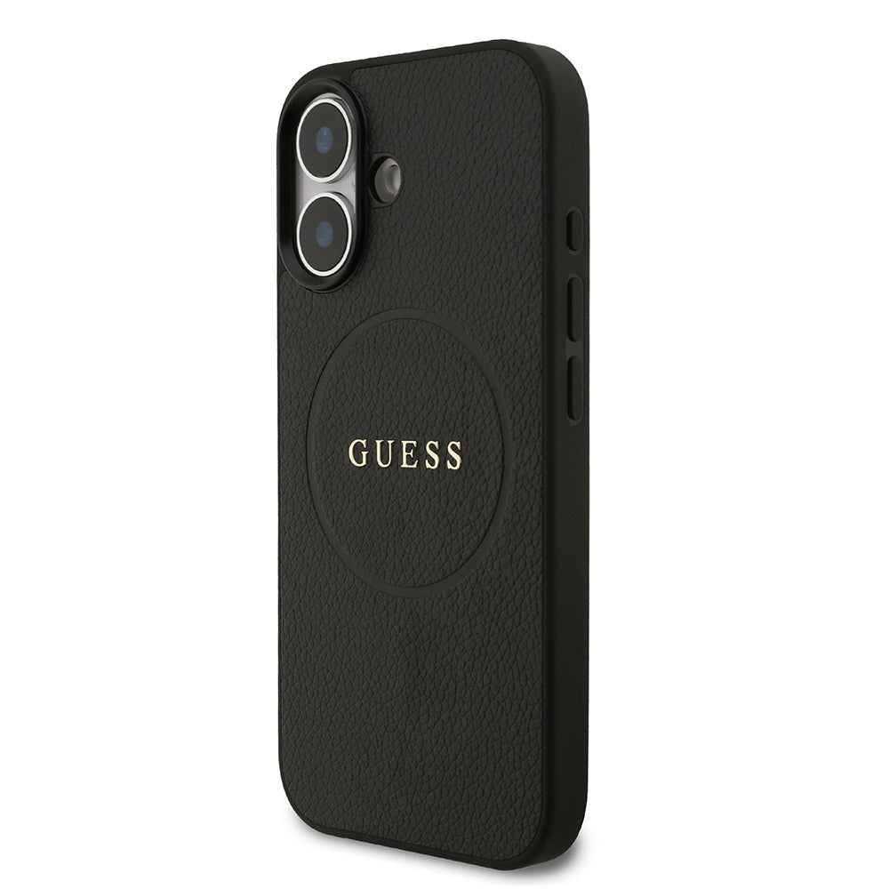 Apple iPhone 17 Kılıf Guess Orjinal Lisanslı M-safe Şarj Özellikli Yazı Logolu PU Deri Kapak