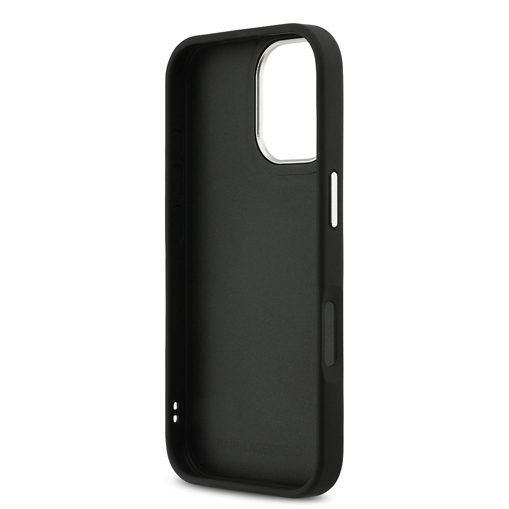 Apple iPhone 17 Kılıf Karl Lagerfeld Orjinal Lisanslı Metal Logolu K&C Heads Pin Kapak
