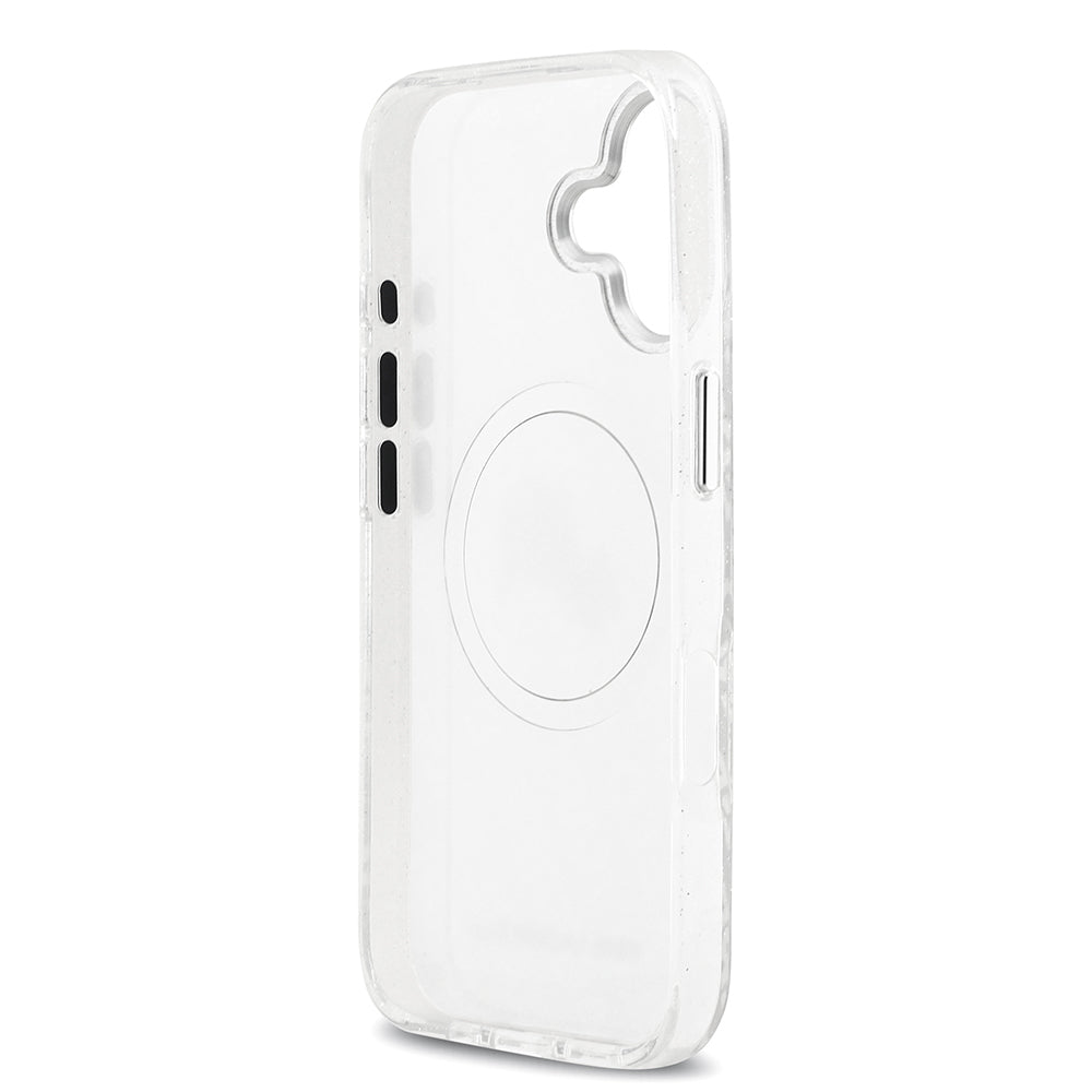 Apple iPhone 17 Kılıf Karl Lagerfeld Orjinal Lisanslı Parlayan Simli Karl & Choupette Heads Kapak