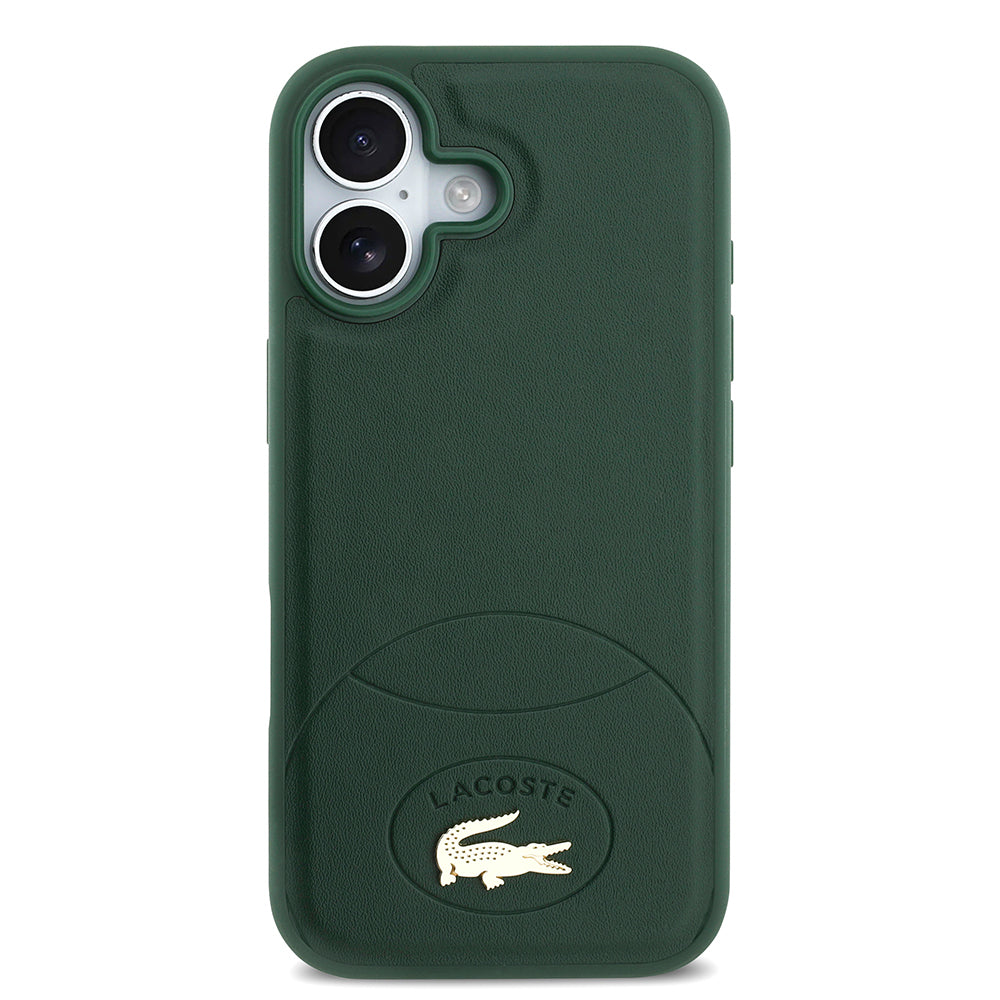Apple iPhone 17 Kılıf Lacoste Orjinal Lisanslı M-safe Şarj Özellikli PU Deri Tasarımlı Metal Logolu Kapak