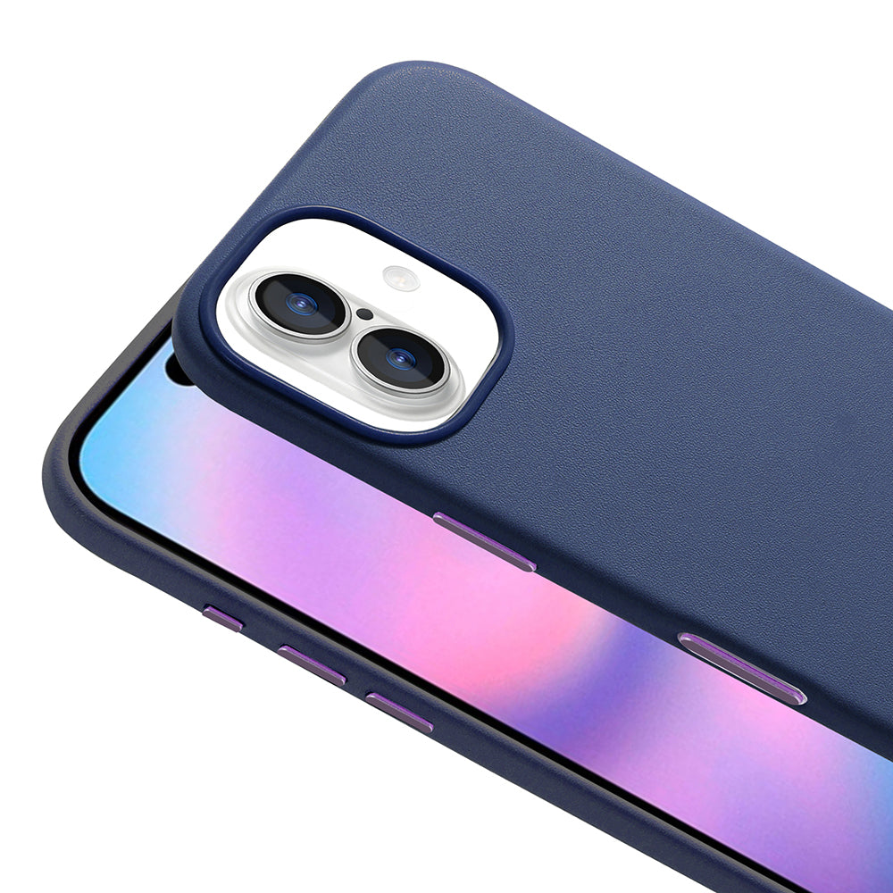 Apple iPhone 17 Kılıf M-safe Şarj Özellikli PU Deri Görünümlü Zore Kupra Kapak