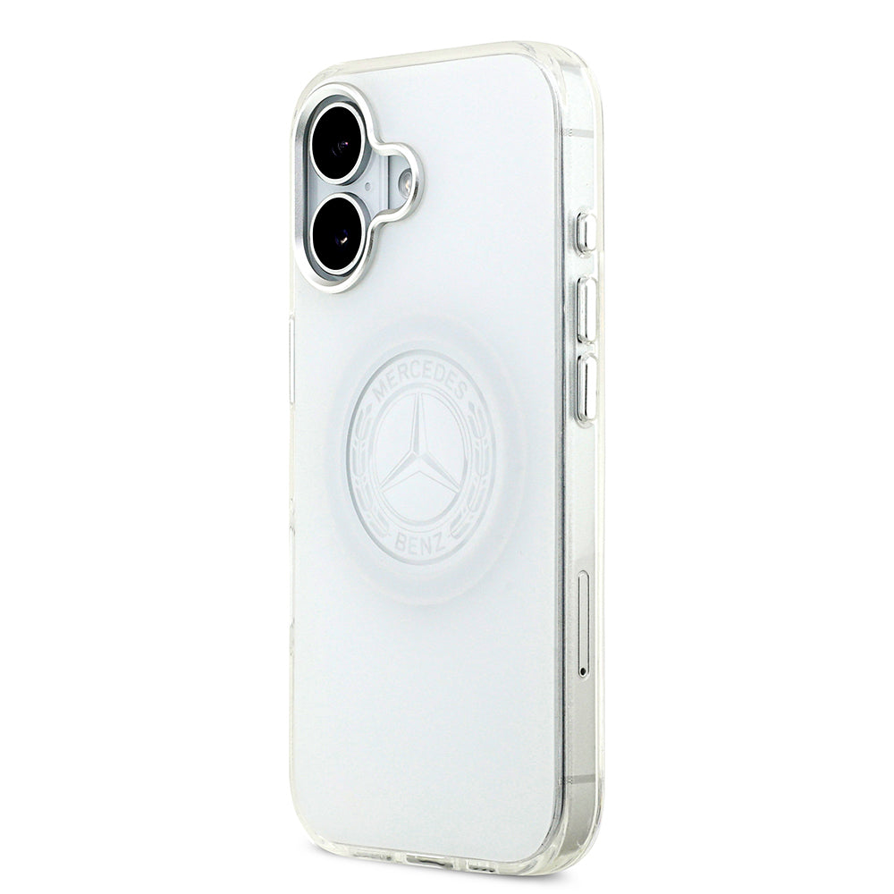 Apple iPhone 17 Kılıf Mercedes Benz Orjinal Lisanslı M-safe Şarj Özellikli Buzlu PC Nostaljik Yıldız Dizayn Kapak