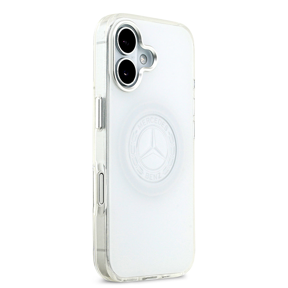 Apple iPhone 17 Kılıf Mercedes Benz Orjinal Lisanslı M-safe Şarj Özellikli Buzlu PC Nostaljik Yıldız Dizayn Kapak