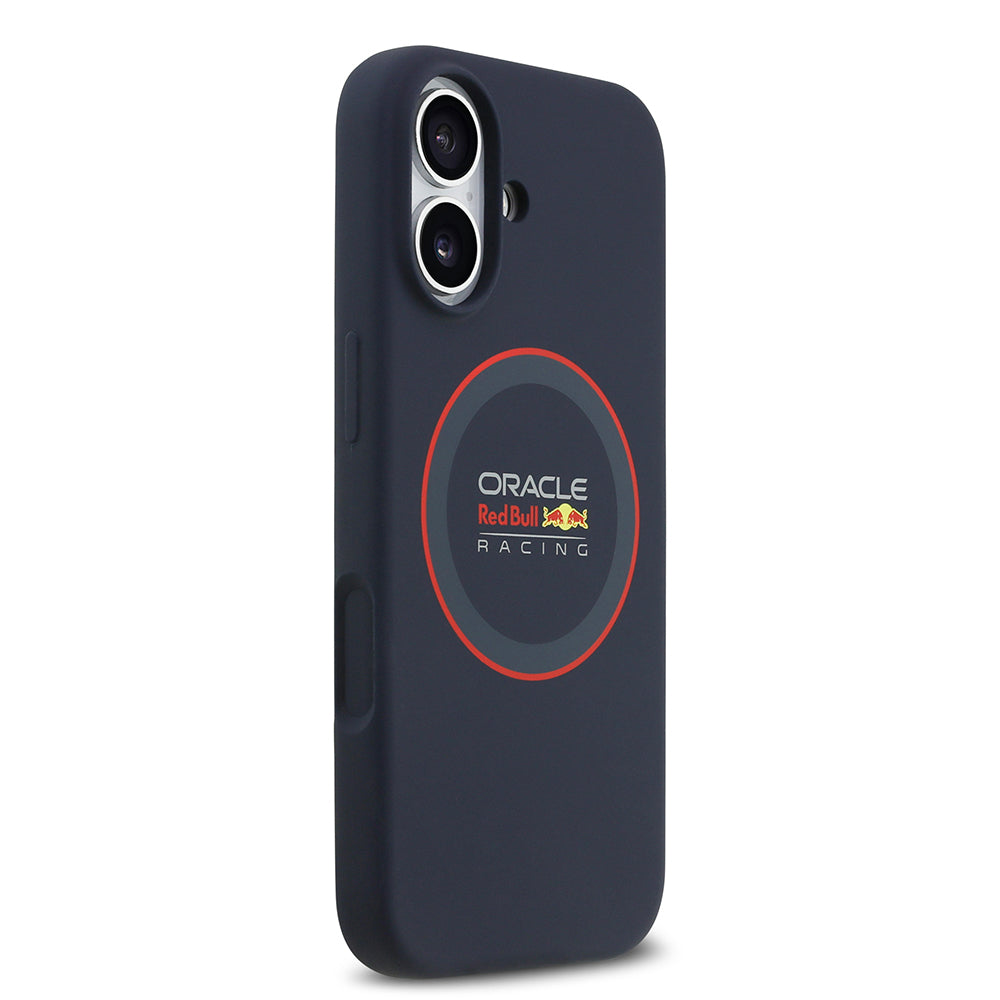 Apple iPhone 17 Kılıf Redbull Orjinal Lisanslı M-safe Şarj Özellikli Kırmızı Halka ve Logo Silikon Kapak