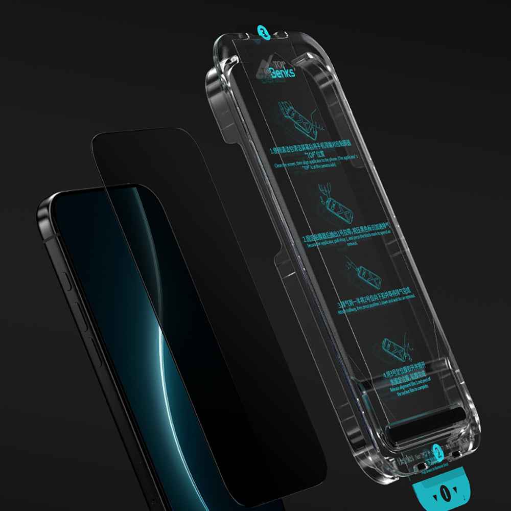 Apple iPhone 17 Pro Benks Glass Warrior Privacy HD 0.3mm Cam Ekran Koruyucu 10'lu Paket