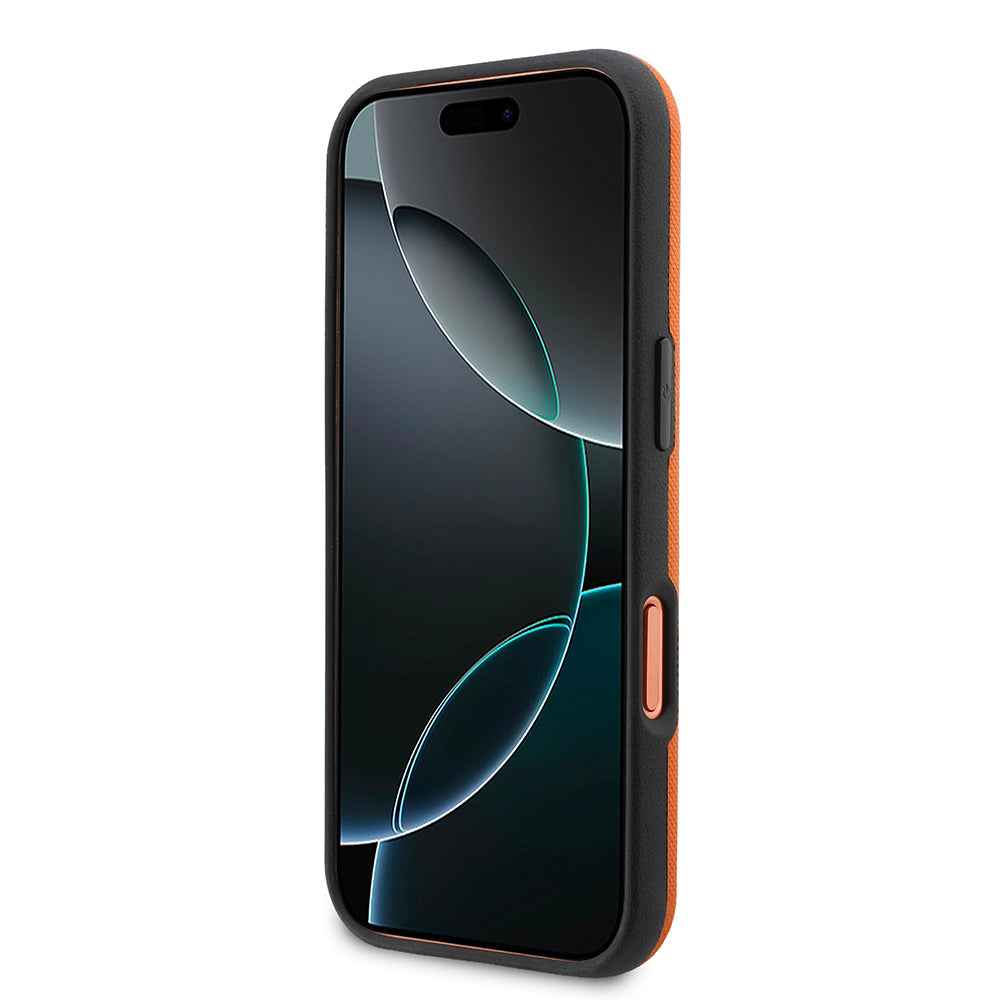 Apple iPhone 17 Pro Kılıf BMW Orjinal Lisanslı M-safe Şarj Özellikli Halka Tasarımlı M Logolu PU Deri Kapak