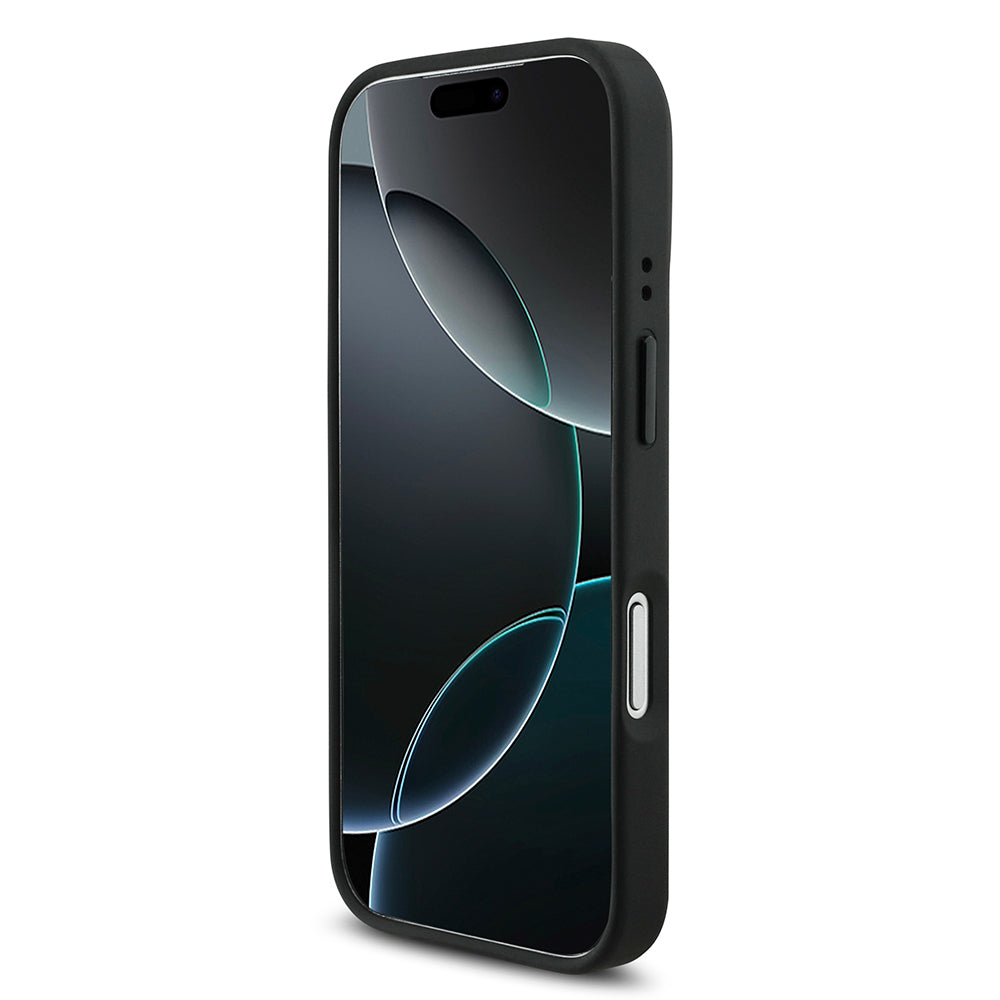Apple iPhone 17 Pro Kılıf BMW Orjinal Lisanslı M-safe Şarj Özellikli Metal BMW ve M Logolu PU Karbon Tasarımlı Kapak