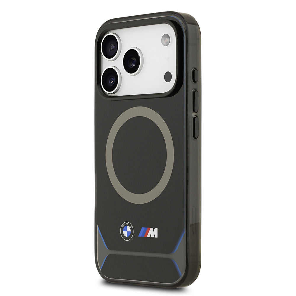 Apple iPhone 17 Pro Kılıf BMW Orjinal Lisanslı M-safe Şarj Özellikli Metal Buton Tasarımlı IML Baskılı M Dizayn Kapak