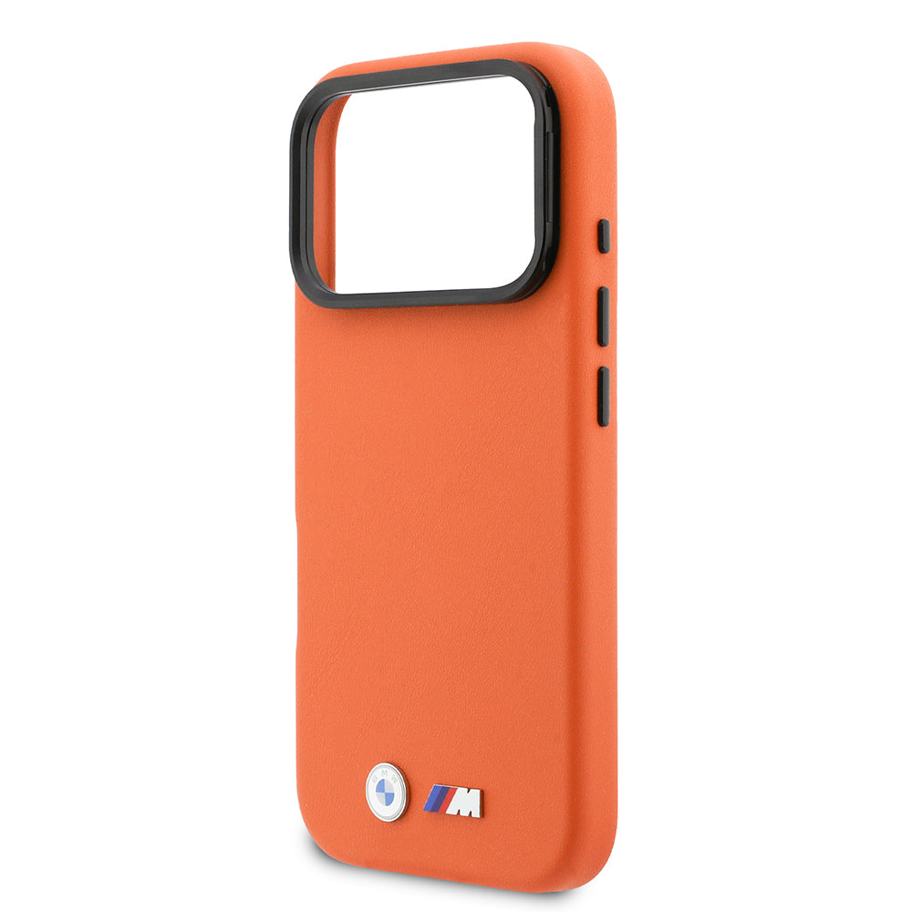 Apple iPhone 17 Pro Kılıf BMW Orjinal Lisanslı M-safe Şarj Özellikli Standlı Metal Kamera Çerçeveli M Logolu PU Deri Kapak