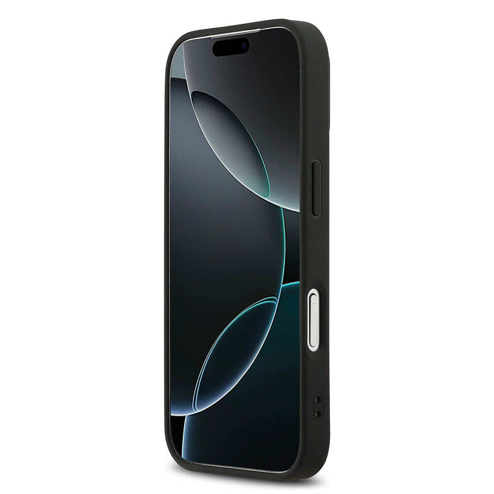 Apple iPhone 17 Pro Kılıf DKNY Orjinal Lisanslı M-safe Şarj Özellikli 3D Yazılı Grid Pattern Kapak