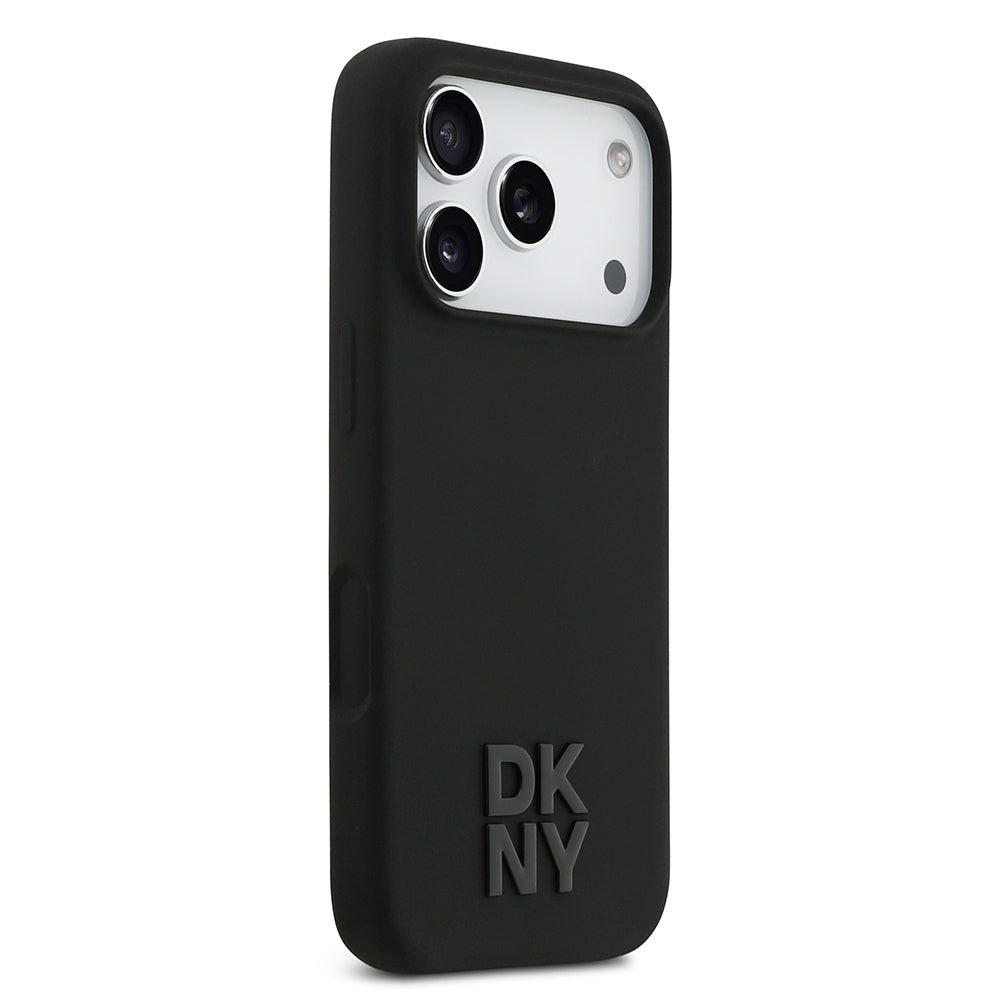 Apple iPhone 17 Pro Kılıf DKNY Orjinal Lisanslı M-safe Şarj Özellikli Metal Logolu Silikon Kapak
