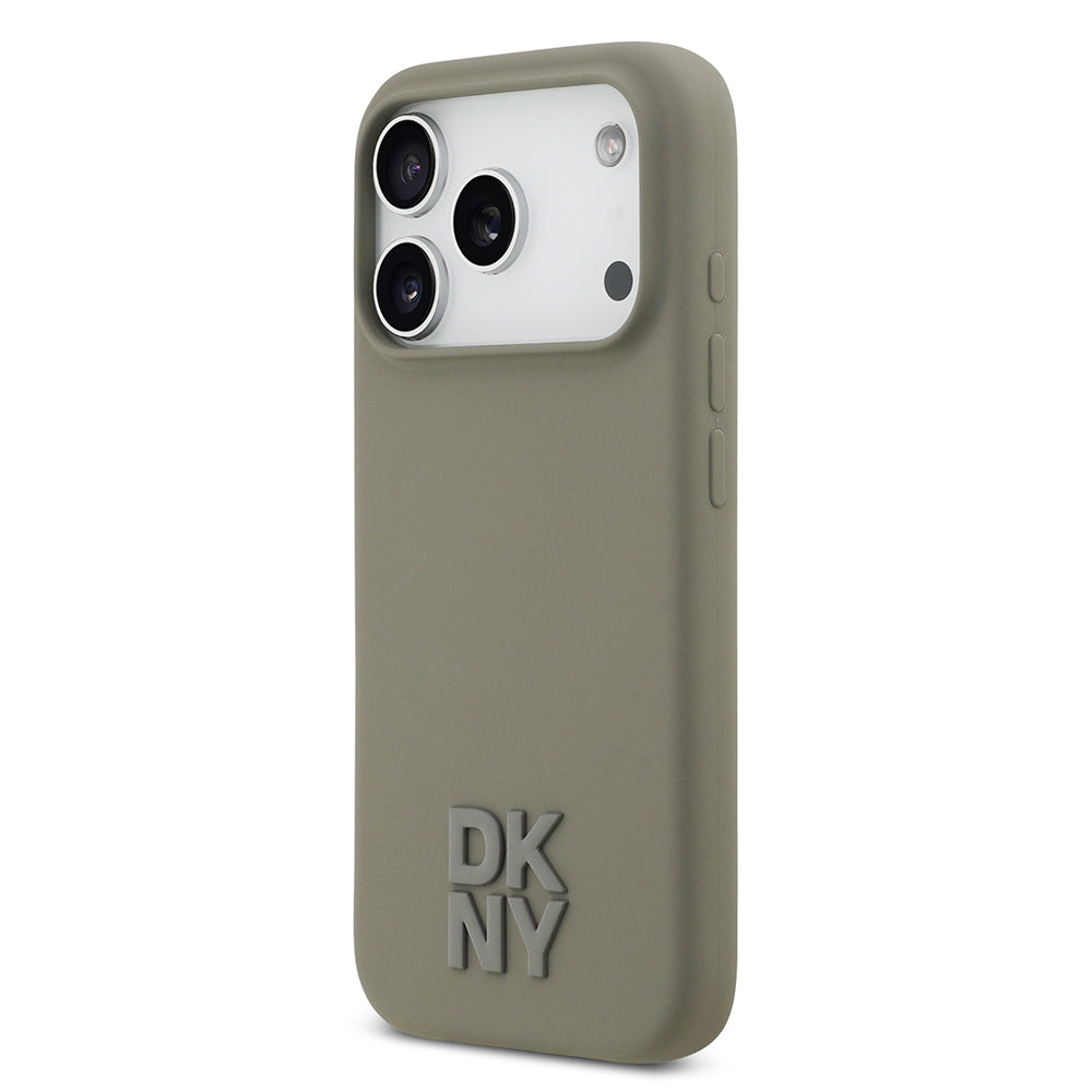Apple iPhone 17 Pro Kılıf DKNY Orjinal Lisanslı M-safe Şarj Özellikli Metal Logolu Silikon Kapak