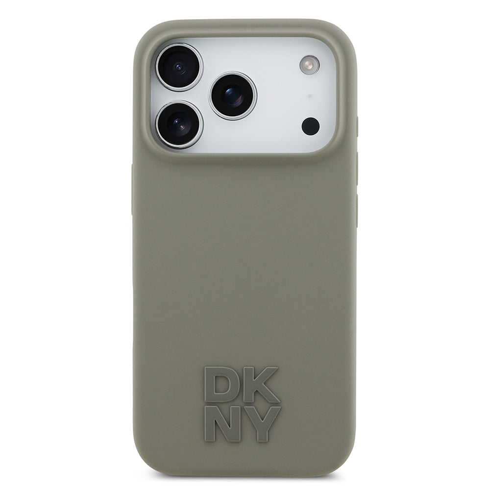 Apple iPhone 17 Pro Kılıf DKNY Orjinal Lisanslı M-safe Şarj Özellikli Metal Logolu Silikon Kapak