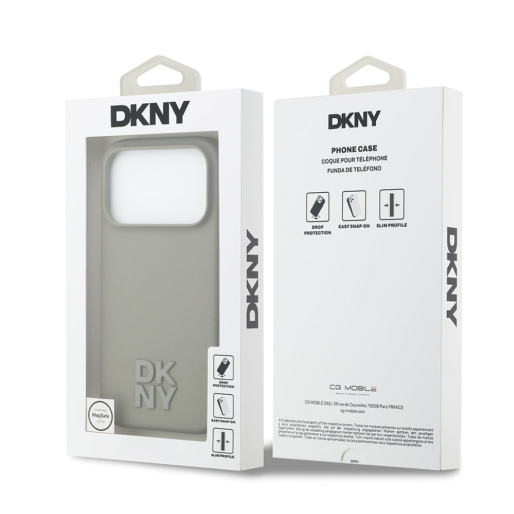 Apple iPhone 17 Pro Kılıf DKNY Orjinal Lisanslı M-safe Şarj Özellikli Metal Logolu Silikon Kapak