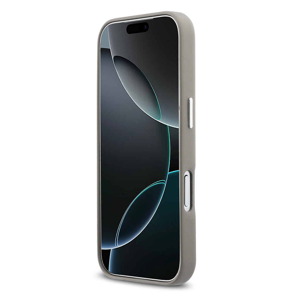 Apple iPhone 17 Pro Kılıf DKNY Orjinal Lisanslı M-safe Şarj Özellikli PU Büyük Dikey Logolu Kapak