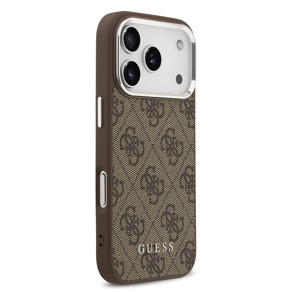 Apple iPhone 17 Pro Kılıf Guess Orjinal Lisanslı M-safe Şarj Özellikli 4G Klasik Yazı Logolu Kapak