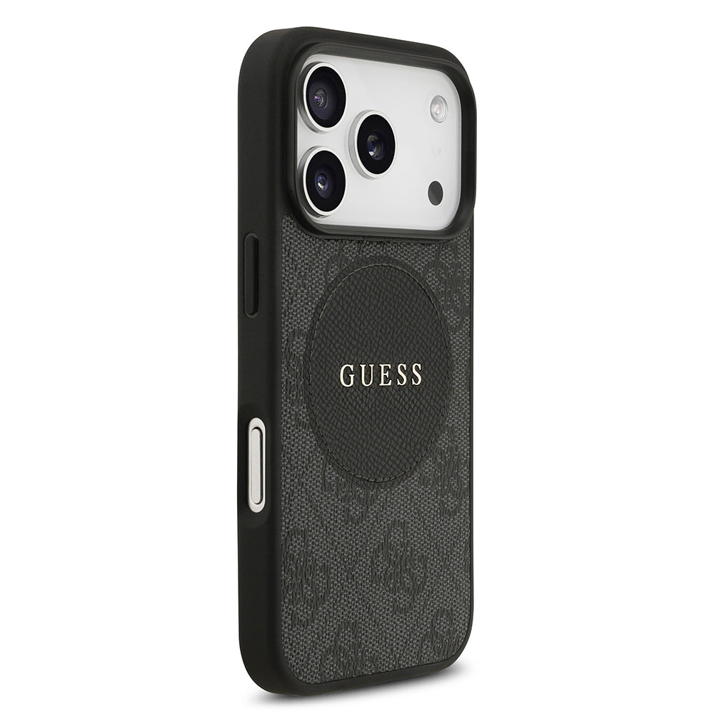 Apple iPhone 17 Pro Kılıf Guess Orjinal Lisanslı M-safe Şarj Özellikli Yazı Logolu Circle Classic Kapak