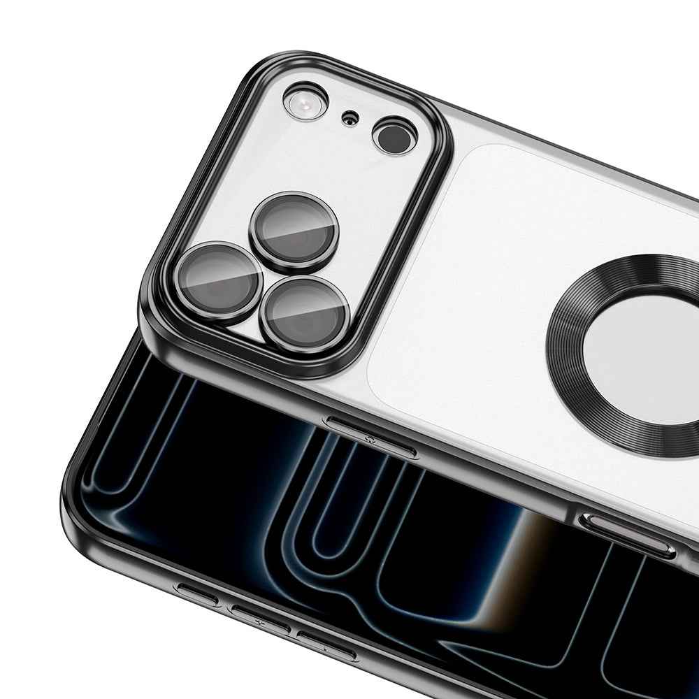 Apple iPhone 17 Pro Kılıf Kamera Korumalı Logo Gösteren Zore Omega Kapak