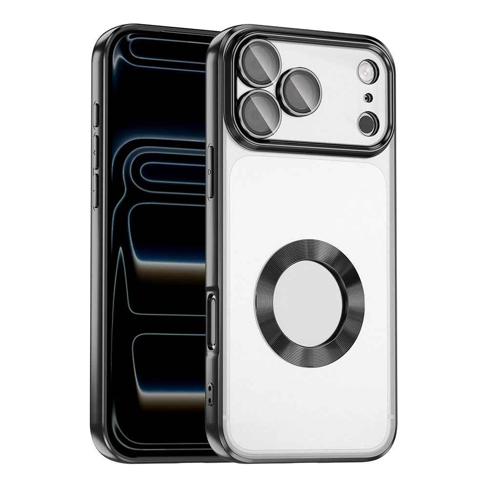 Apple iPhone 17 Pro Kılıf Kamera Korumalı Logo Gösteren Zore Omega Kapak