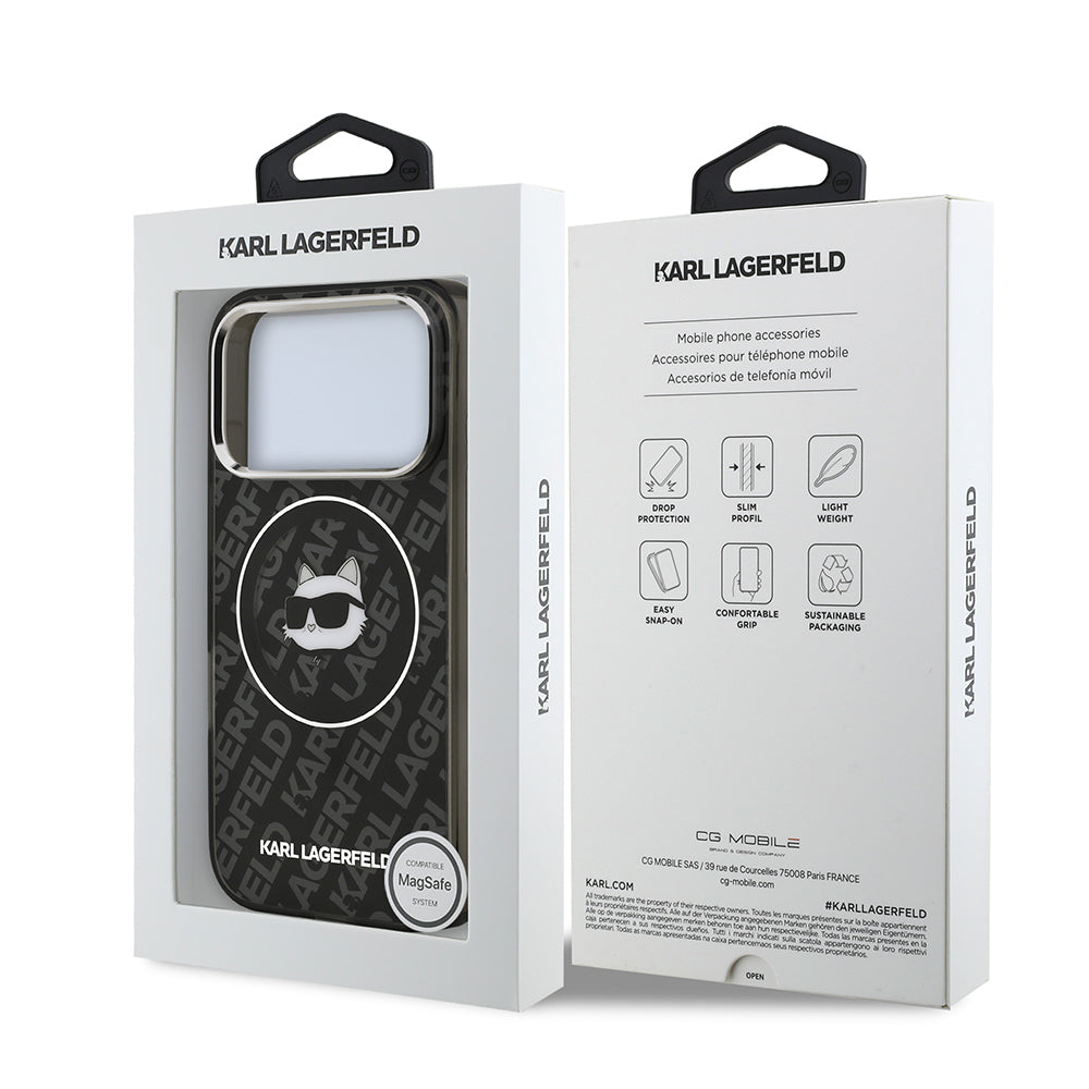 Apple iPhone 17 Pro Kılıf Karl Lagerfeld Orjinal Lisanslı IML Baskılı Choupette Heads Kapak