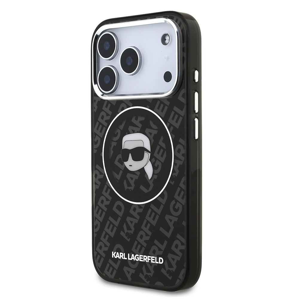 Apple iPhone 17 Pro Kılıf Karl Lagerfeld Orjinal Lisanslı IML Baskılı KL Heads Kapak