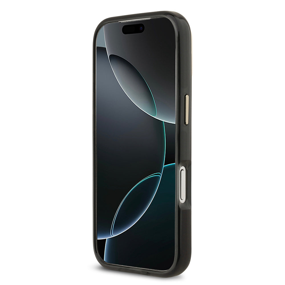Apple iPhone 17 Pro Kılıf Lacoste Orjinal Lisanslı M-safe Şarj Özellikli Gold Timsah Logolu Buzlu Kapak