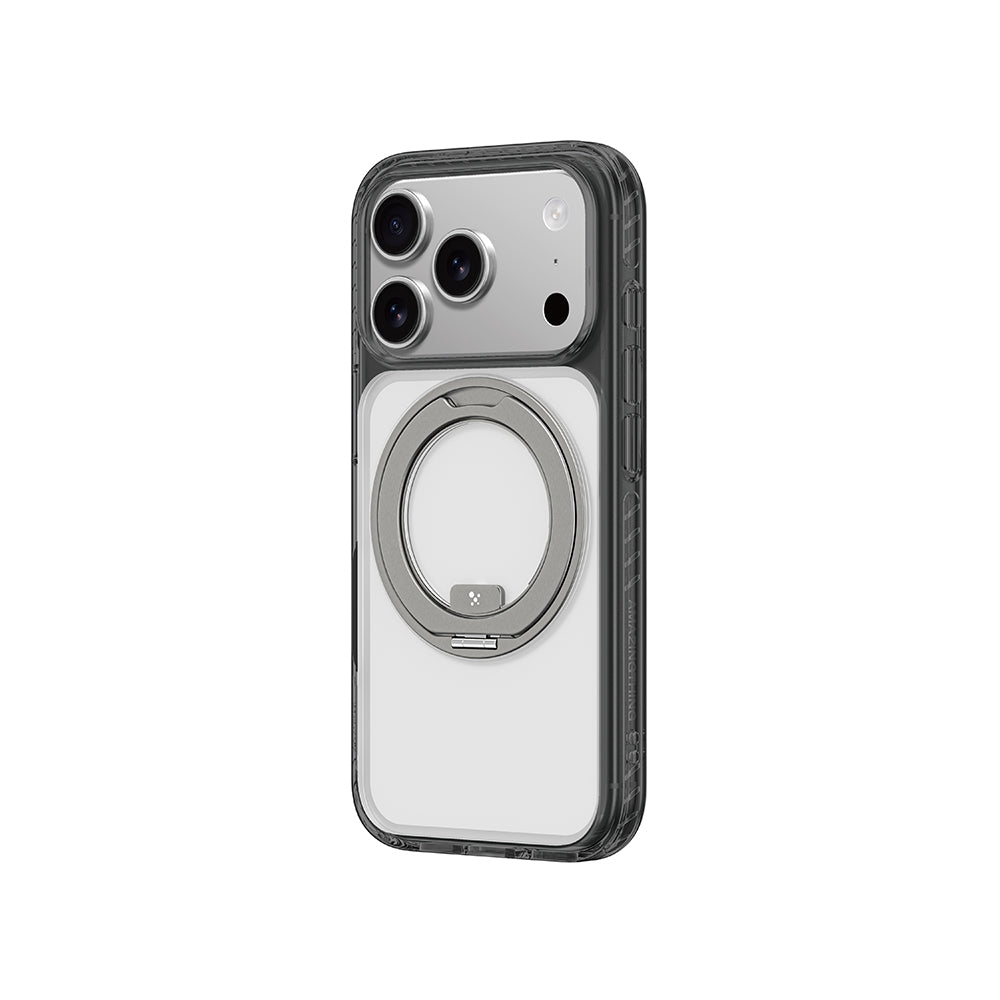 Apple iPhone 17 Pro Kılıf M-Safe Şarj Özellikli Airbag Tasarımlı Standlı AmazingThing Titan Pro MagSpin Kapak
