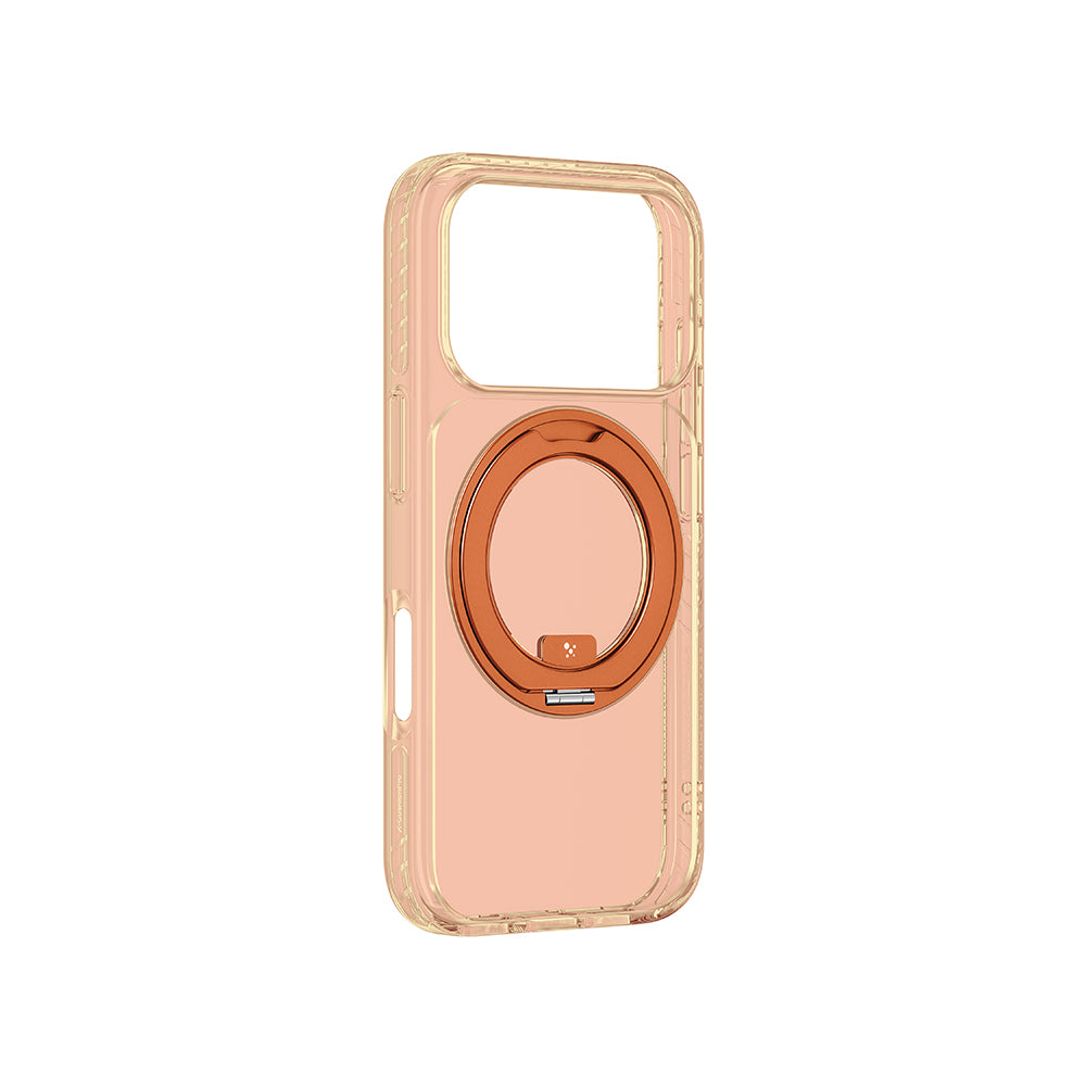 Apple iPhone 17 Pro Kılıf M-Safe Şarj Özellikli Airbag Tasarımlı Standlı AmazingThing Titan Pro MagSpin Kapak