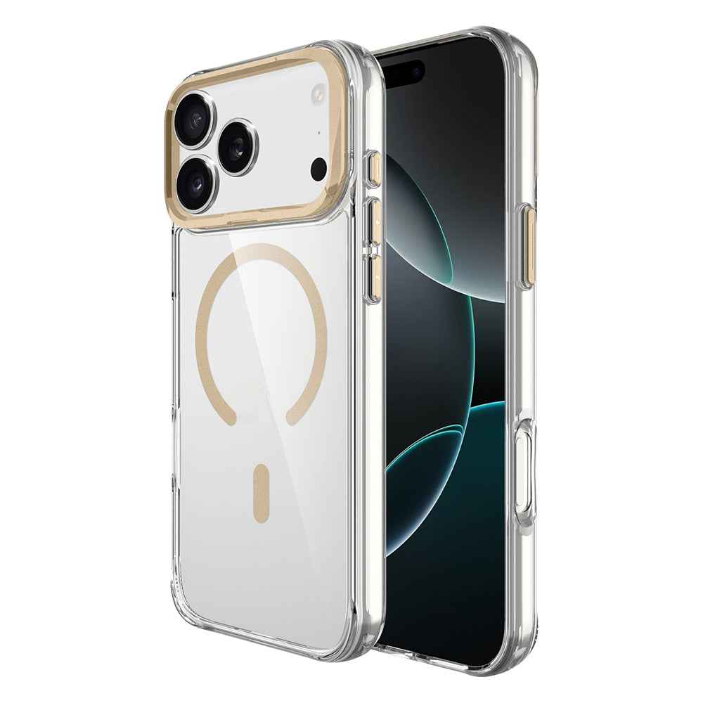 Apple iPhone 17 Pro Kılıf M-safe Şarj Özellikli Airbagli Kamera Standlı Zore Azor Kapak
