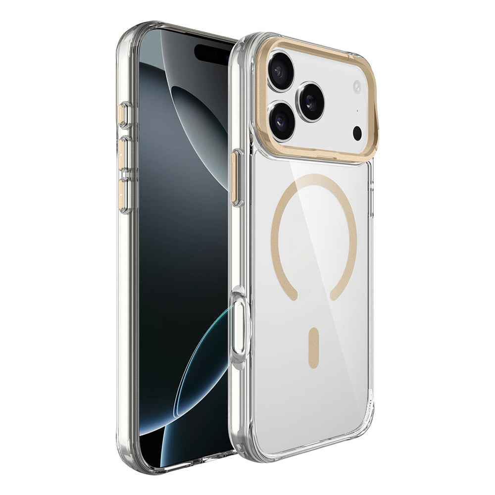 Apple iPhone 17 Pro Kılıf M-safe Şarj Özellikli Airbagli Kamera Standlı Zore Azor Kapak