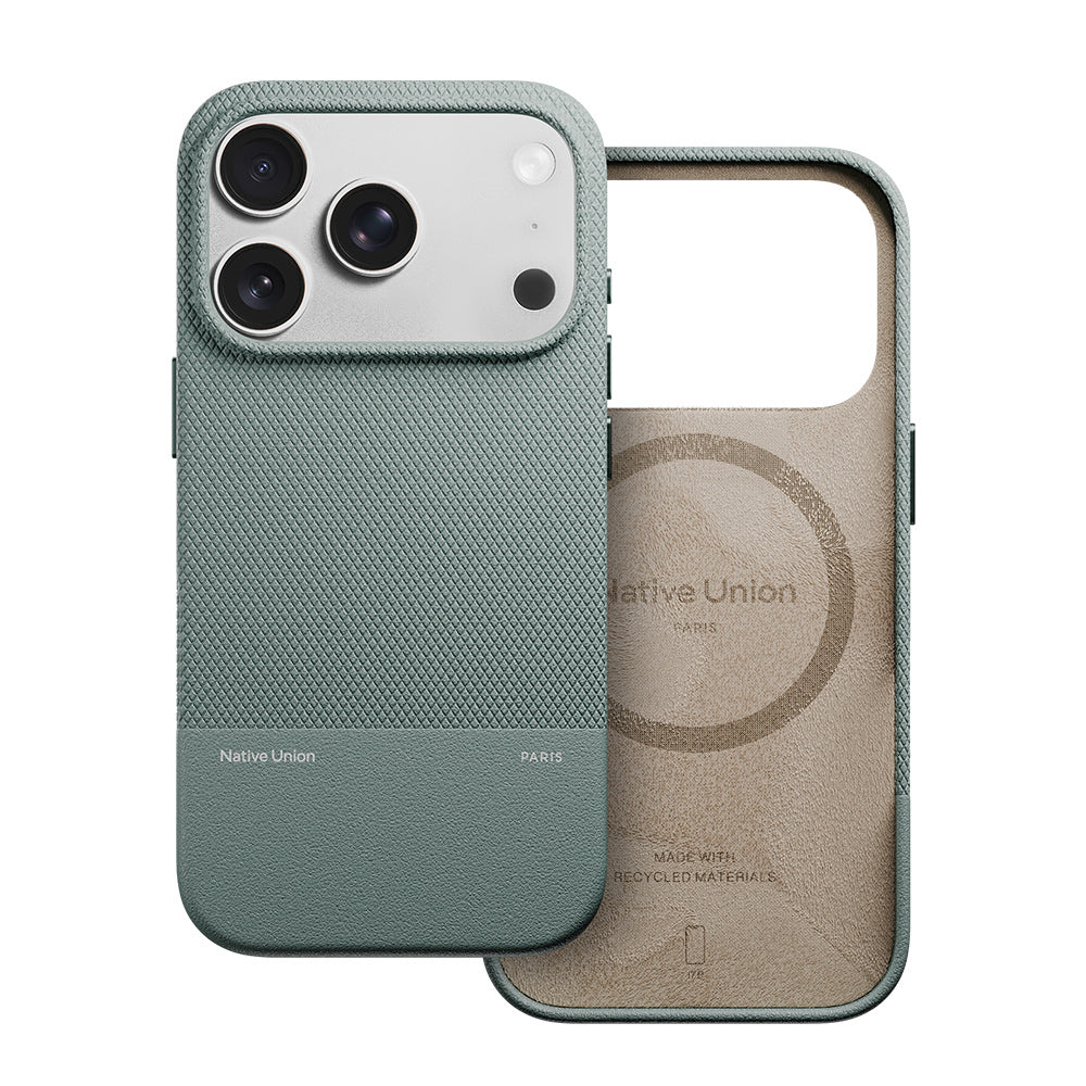Apple iPhone 17 Pro Kılıf M-safe Şarj Özellikli Deri Dokulu Native Union RE Classic Serisi Kapak