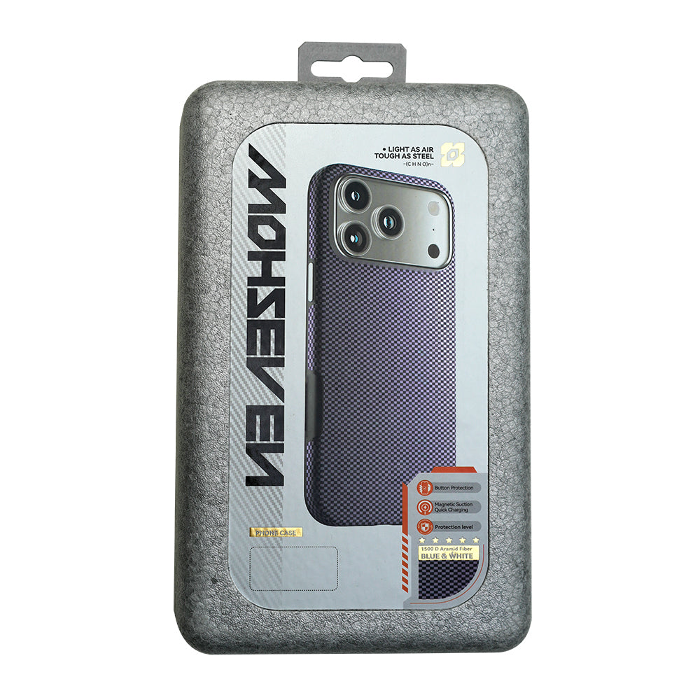 Apple iPhone 17 Pro Kılıf M-safe Şarj Özellikli Mohseven 1500D Aramid Fiber Kapak