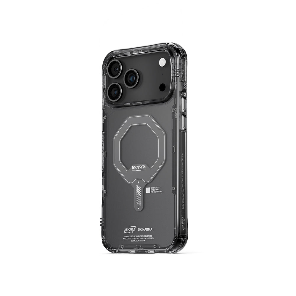 Apple iPhone 17 Pro Kılıf M-safe Şarj Özellikli Şeffaf Airbag Tasarımlı Skinarma Saido Mag-Charge Kapak