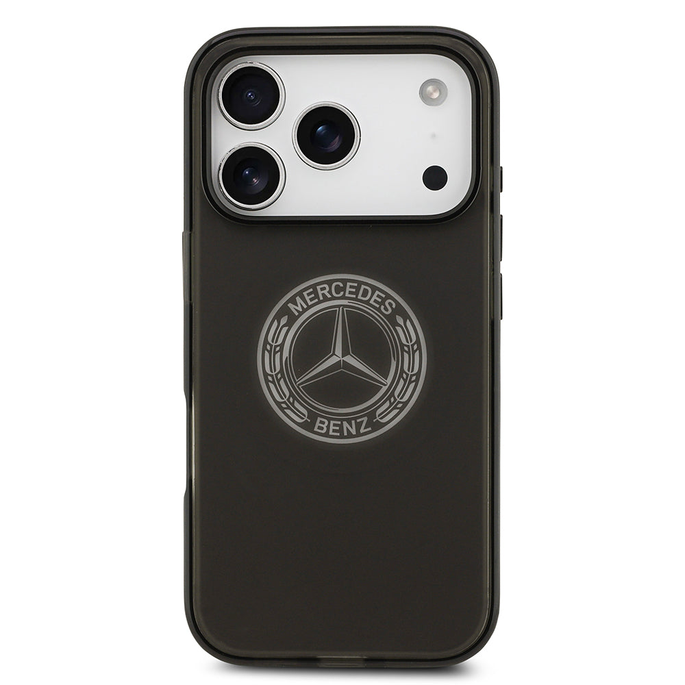 Apple iPhone 17 Pro Kılıf Mercedes Benz Orjinal Lisanslı M-safe Şarj Özellikli Buzlu PC Nostaljik Yıldız Dizayn Kapak