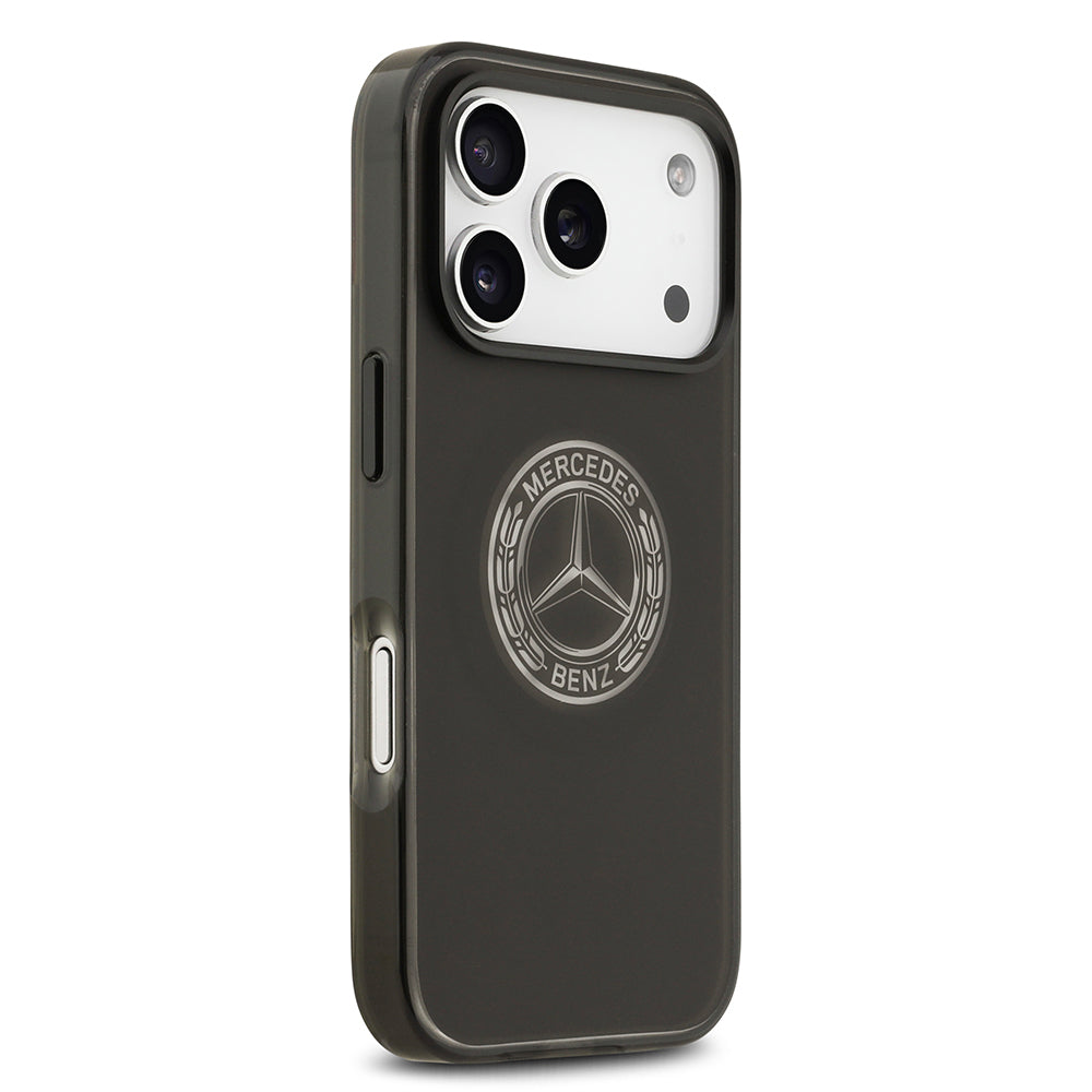 Apple iPhone 17 Pro Kılıf Mercedes Benz Orjinal Lisanslı M-safe Şarj Özellikli Buzlu PC Nostaljik Yıldız Dizayn Kapak