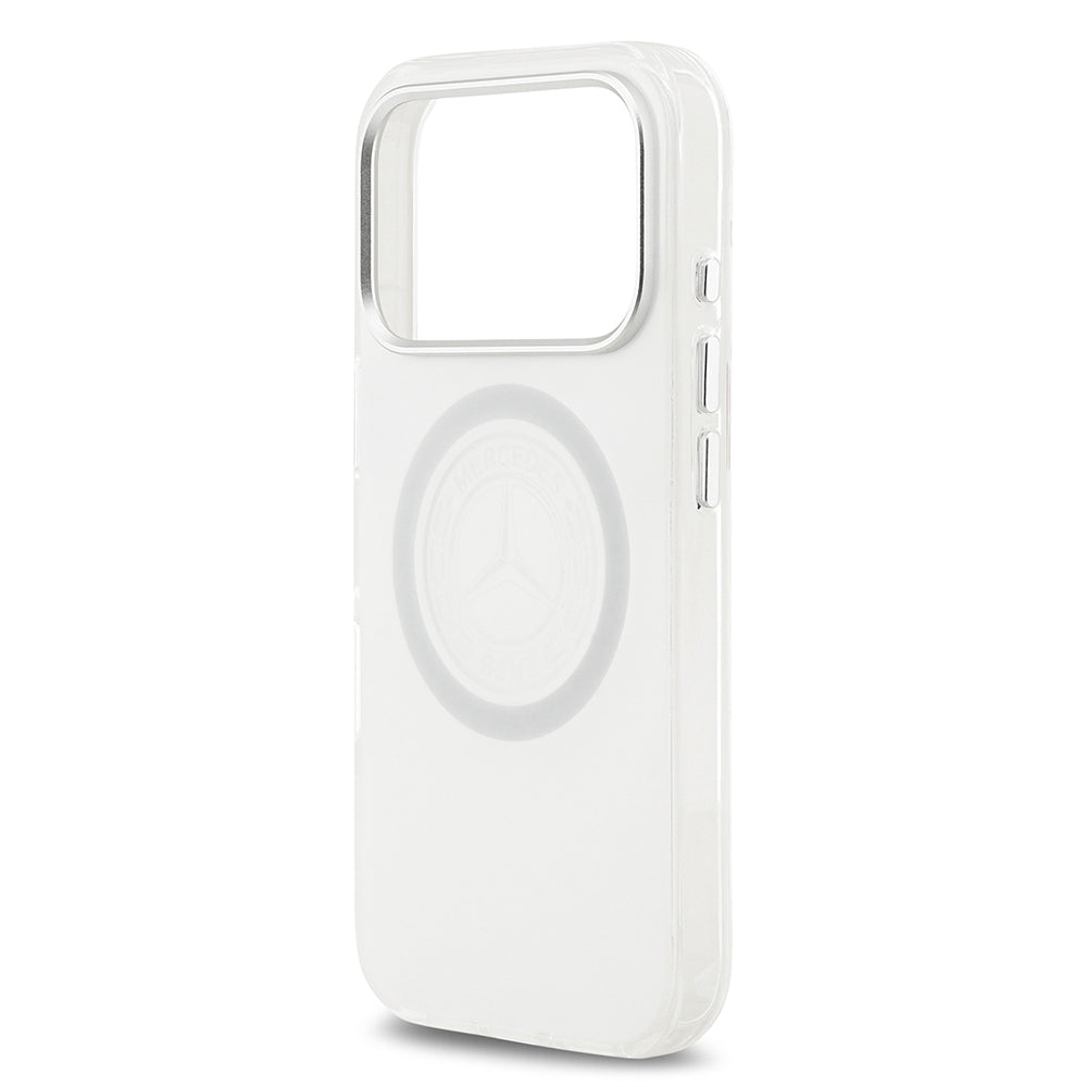 Apple iPhone 17 Pro Kılıf Mercedes Benz Orjinal Lisanslı M-safe Şarj Özellikli Buzlu PC Nostaljik Yıldız Dizayn Kapak