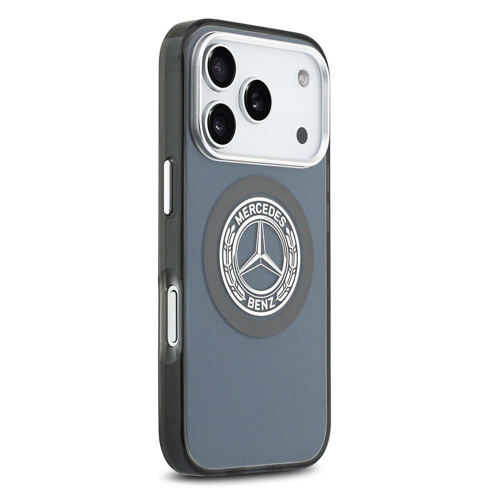 Apple iPhone 17 Pro Kılıf Mercedes Benz Orjinal Lisanslı M-safe Şarj Özellikli Çift Katmanlı PC Nostaljik Yıldız Dizayn Kapak